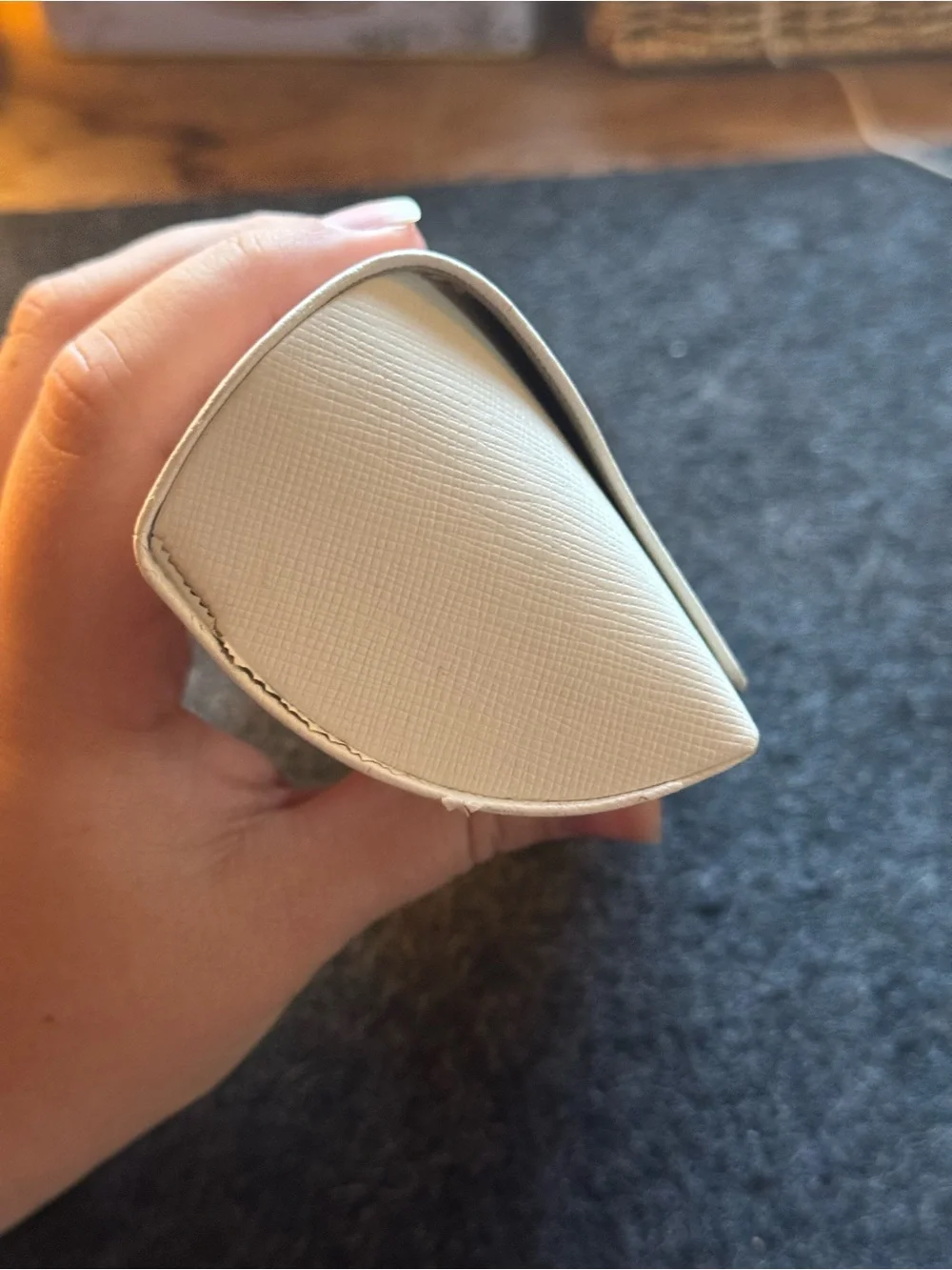 Michael Kors Cream Textured Eyewear Case